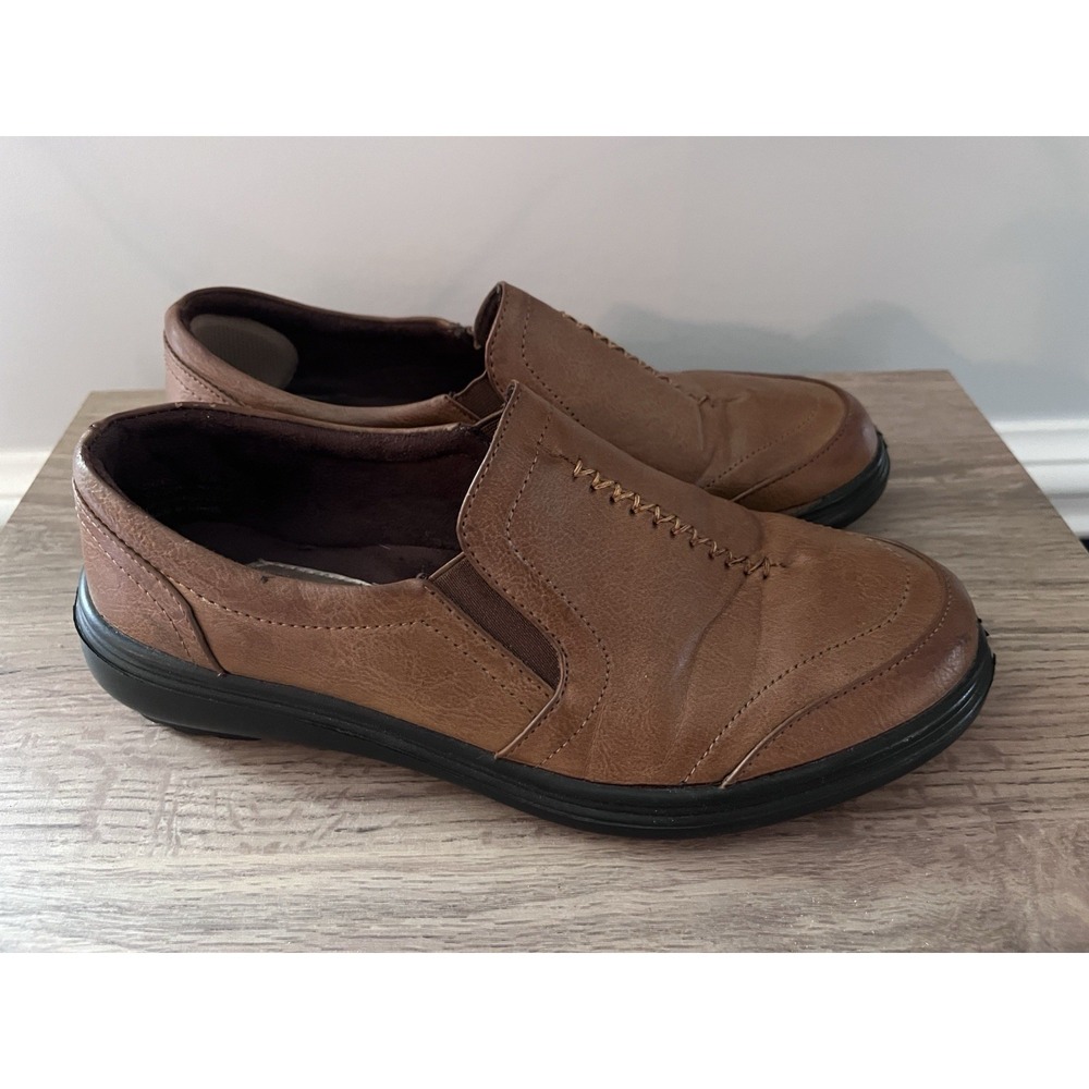 Ingaro Clogs Women Size 8 Soft Brown Leather Slip On Nurse Shoes W2‎